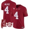 Jalen Milroe Jersey #4 Alabama Crimson Tide Vapor Limited Football Alabama Map Crimson
