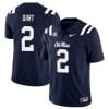 Jaxson Dart Jersey #2 Ole Miss Rebels Football All Stitched Navy 7 Jaxson Dart Jersey #2 Ole Miss Rebels Football All Stitched Navy