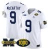JJ McCarthy Jersey #9 Michigan Wolverines 1000 Wins Patch Vapor College Football White