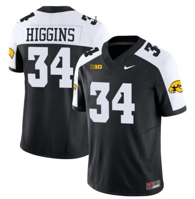 Jay Higgins Jersey #34 Iowa Hawkeyes Vapor Limited College Football Black Alternate 8 Jay Higgins Jersey #34 Iowa Hawkeyes Vapor Limited College Football Black Alternate
