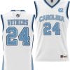 Jae'Lyn Withers Jersey #24 UNC Tar Heels College NIL Basketball Lightweight White