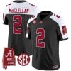 Jase McClellan Jersey #2 Alabama Crimson Tide Vapor Limited Football Alabama Map Black Alternate