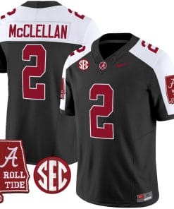 Jase McClellan Jersey #2 Alabama Crimson Tide Vapor Limited Football Alabama Map Black Alternate