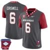 Jacolby Criswell Jersey #6 Arkansas Razorback Football Arkansas Patch Red Sleeves