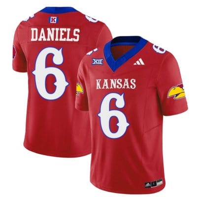 Jalon Daniels Jersey #6 Kansas Jayhawks Blackhawk Vapor Limited Football Red 8 Jalon Daniels Jersey #6 Kansas Jayhawks Blackhawk Vapor Limited Football Red