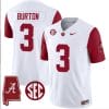 Jermaine Burton Jersey #3 Alabama Crimson Tide Vapor Stitched Football Alabama Map Crimson Sleeves 5 Jermaine Burton Jersey #3 Alabama Crimson Tide Vapor Stitched Football Alabama Map Crimson Sleeves