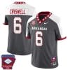 Jacolby Criswell Jersey #6 Arkansas Razorback Football Arkansas Patch White Alternate