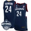 Jordan Hawkins Jersey #24 UConn Huskies 2023 National Champions College Basketball Navy