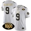 JJ McCarthy Jersey #9 Michigan Wolverines 1000 Wins Patch Football All Stitched White Gold