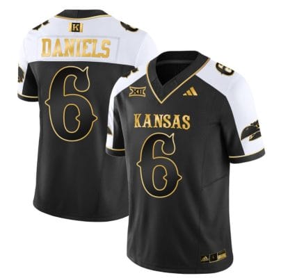 Jalon Daniels Jersey #6 Kansas Jayhawks Blackhawk Gold Vapor Football Alternate