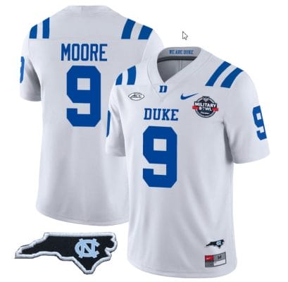 Jaquez Moore Jersey #9 Duke Blue Devils Football Limited White - NC State 8 Jaquez Moore Jersey #9 Duke Blue Devils Football Limited White - NC State