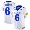 Jalon Daniels Jersey #6 Kansas Jayhawks Blackhawk Vapor Limited Football White