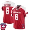 Jacolby Criswell Jersey #6 Arkansas Razorback Football Arkansas State Patch Red Alternate