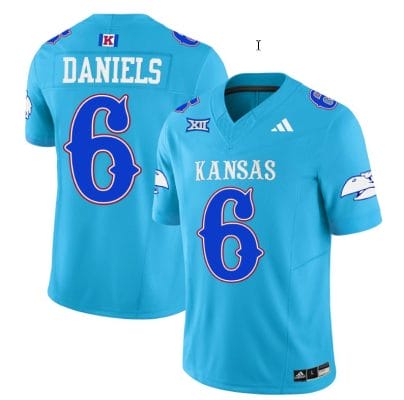 Jalon Daniels Jersey #6 Kansas Jayhawks Blackhawk Vapor Limited Football Old KU