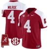 Jalen Milroe Jersey #4 Alabama Crimson Tide Vapor Stitched Football Alabama Map Alternate