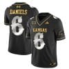 Jalon Daniels Jersey #6 Kansas Jayhawks Blackhawk Gold Vapor Football Black Limited