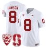 Justin Lamson Jersey #8 Standford Cardinal Jersey Vapor Limited College Football White