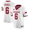 Jacolby Criswell Jersey #6 Arkansas Razorback Football All Stitched White