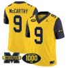 JJ McCarthy Jersey #9 Michigan Wolverines 1000 Wins Patch Vapor Limited Football Navy Sleeves