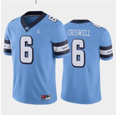 Jacolby Criswell Jersey #6 North Carolina Tar Heels College Football All Stitched Blue 8 Jacolby Criswell Jersey #6 North Carolina Tar Heels College Football All Stitched Blue