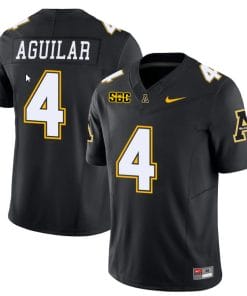 Joey Aguilar Jersey #4 Appalachian State Mountaineers Vapor Limited College Football Black