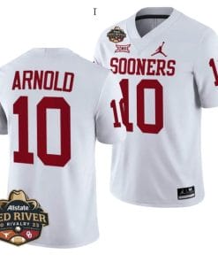 Jackson Arnold Jersey #10 Oklahoma Sooners Allstate Red River Rivalry College Football Stitched White