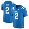 Jaxson Dart Jersey #2 Ole Miss Rebels Football All Stitched Blue