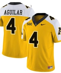 Joey Aguilar Jersey #4 Appalachian State Mountaineers Vapor Limited College Football Yellow Alternate