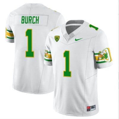 Jordan Burch Jersey #1 Oregon Ducks ‘Mighty Oregon’ Throwback Football Uniforms White 10 Jordan Burch Jersey #1 Oregon Ducks ‘Mighty Oregon’ Throwback Football Uniforms White