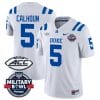 Jalon Calhoun Jersey #5 Duke Blue Devils Football Limited White - Military Bowl