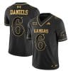 Jalon Daniels Jersey #6 Kansas Jayhawks Blackhawk Gold Vapor Football Black Gold