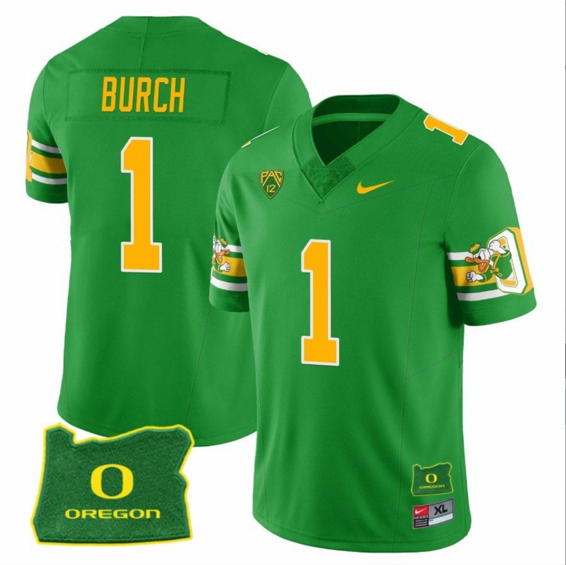 Jordan Burch Jersey #1 Oregon Ducks ‘Mighty Oregon’ Throwback Football Uniforms Oregon State Patch Green 1 Jordan Burch Jersey #1 Oregon Ducks ‘Mighty Oregon’ Throwback Football Uniforms Oregon State Patch Green