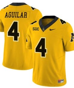 Joey Aguilar Jersey #4 Appalachian State Mountaineers Vapor Limited College Football Yellow