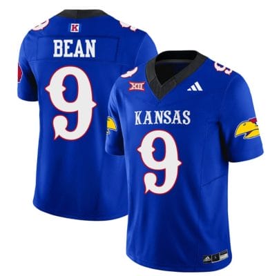 Jason Bean Jersey #9 Kansas Jayhawks Blackhawk Vapor Limited Football Royal