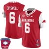Jacolby Criswell Jersey #6 Arkansas Razorback Football Arkansas State Patch Red Alternate