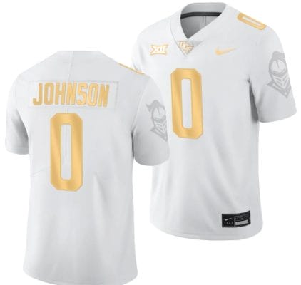 Jason Johnson Jersey #0 UCF Knights Light Mode College Football White Golden 8 Jason Johnson Jersey #0 UCF Knights Light Mode College Football White Golden