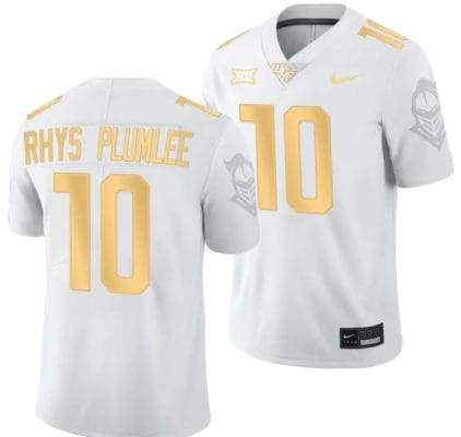 John Rhys Plumlee Jersey #10 UCF Knights Light Mode College Football White Golden 8 John Rhys Plumlee Jersey #10 UCF Knights Light Mode College Football White Golden