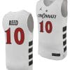 Josh Reed Jersey #10 Cincinnati Bearcats College Basketball Replica 2023-24 White 5 Josh Reed Jersey #10 Cincinnati Bearcats College Basketball Replica 2023-24 White
