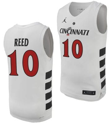 Josh Reed Jersey #10 Cincinnati Bearcats College Basketball Replica 2023-24 White 8 Josh Reed Jersey #10 Cincinnati Bearcats College Basketball Replica 2023-24 White