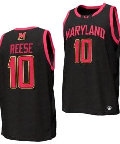 Julian Reese Jersey #10 Maryland Terrapins College NIL Replica Basketball Black