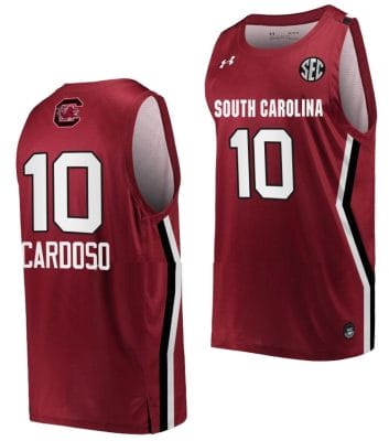 Kamilla Cardoso Jersey #10 South Carolina Gamecocks College Basketball Wine 8 Kamilla Cardoso Jersey #10 South Carolina Gamecocks College Basketball Wine