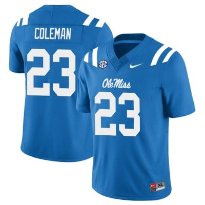 Khari Coleman Jersey #23 Ole Miss Rebels Football All Stitched Blue