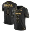 Kenny Logan Jr Jersey #1 Kansas Jayhawks Blackhawk Gold Vapor Football Black Gold 5 Kenny Logan Jr Jersey #1 Kansas Jayhawks Blackhawk Gold Vapor Football Black Gold