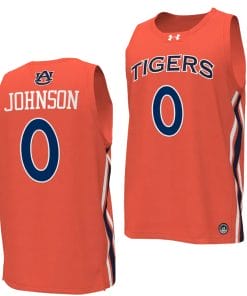 KD Johnson Jersey #0 Auburn Tigers College Basketball Replica Orange