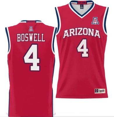 Kylan Boswell Jersey #4 Arizona Wildcats NIL College Basketball Lightweight Red 8 Kylan Boswell Jersey #4 Arizona Wildcats NIL College Basketball Lightweight Red