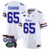 Kingsley Eguakun Jersey #65 Florida Gators Vapor Limited Florida Map College Football White