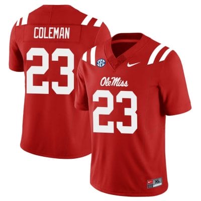 Khari Coleman Jersey #23 Ole Miss Rebels Football All Stitched Red