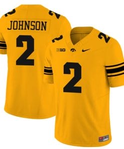 Kaleb Johnson Jersey #2 Iowa Hawkeyes Vapor Limited College Football Gold