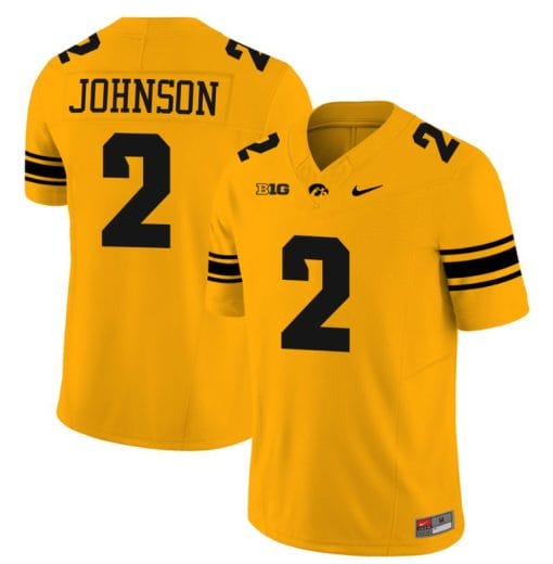 Kaleb Johnson Jersey #2 Iowa Hawkeyes Vapor Limited College Football Gold