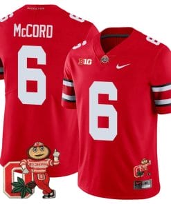 Kyle Mccord Jersey #6 Ohio State Buckeyes Mascot Patch College Football Scarlet